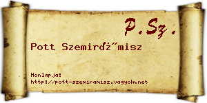 Pott Szemirámisz névjegykártya